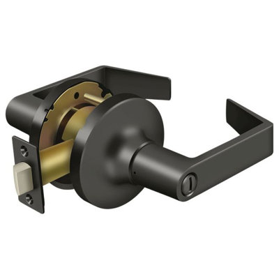 Flat Privacy (Bed & Bath) Door Lever with Round Rosette