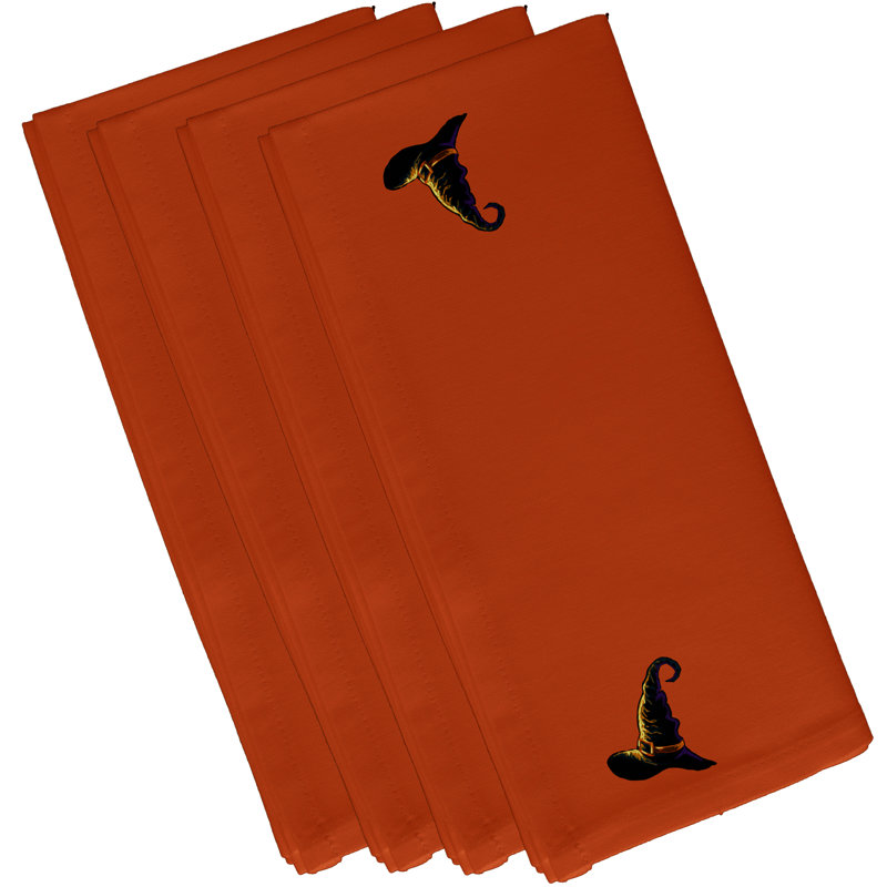 Ensemble de serviettes 4 pièces, L 18 po x L 18 po, Orange