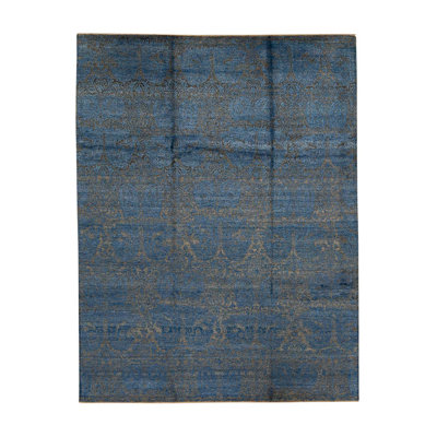 Tapis bleu / doré de haute qualité