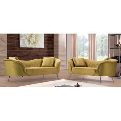 2 - Piece Velvet Living Room Set