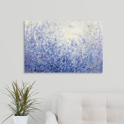« blue jardin escape », peinture sur toile