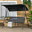 Balancelle de patio 3 places avec coussin amovible Outsunny Outsunny
