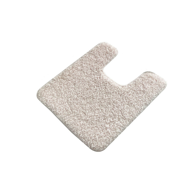 Saveion Non-Slip Bath Rug, Blush White