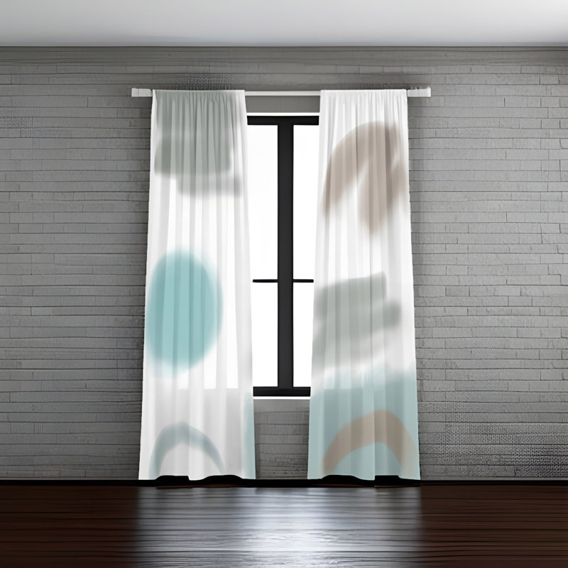 Paire de rideaux semi-transparents Annecorinne, L 20 po x L 61 po