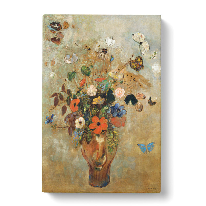 Vase Of Flowers Vol.5 by Odilon Redon - Wrapped Canvas, 50cm H x 35cm W x 3cm D