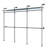 Industrial Pipe Clothing Rack, Reversible 118.3'' Clothes Rack for Hanging Clothes, Heavy Duty Garment Rack Closet Wardrobe Rack with LED Lights & Shelves, Walk-in Closet System, Black (Three) 