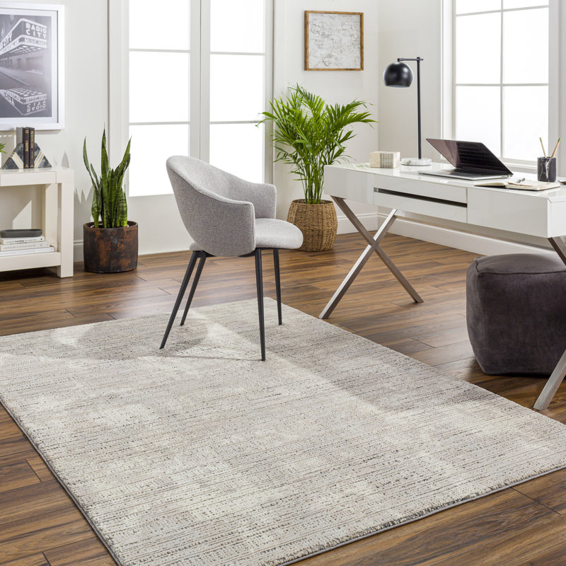Kempsford Sterling Grey Machine Washable Area Rug, Rectangle 7'7" x 10'