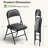 4 Pack Black Padded Folding Chairs 350lbs, PU Leather Folding Chairs for Events, Weddings & Parties-1882708333