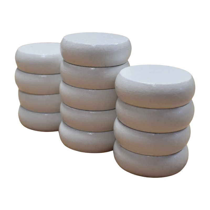 26 disques Crokinole (grands disques - 1 1/4 pouce de diamètre (3,2 cm)), Bleu / blanc