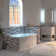 60" x 30" Whirlpool Heated Rectangular Alcove Acrylic Bathtub with Chrome/Matte Black Drain and Overflow