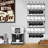 Sorbus 6-Tier Mug Rack for Wall - Rustic Coffee Mug Holder with 21 Hooks, Black