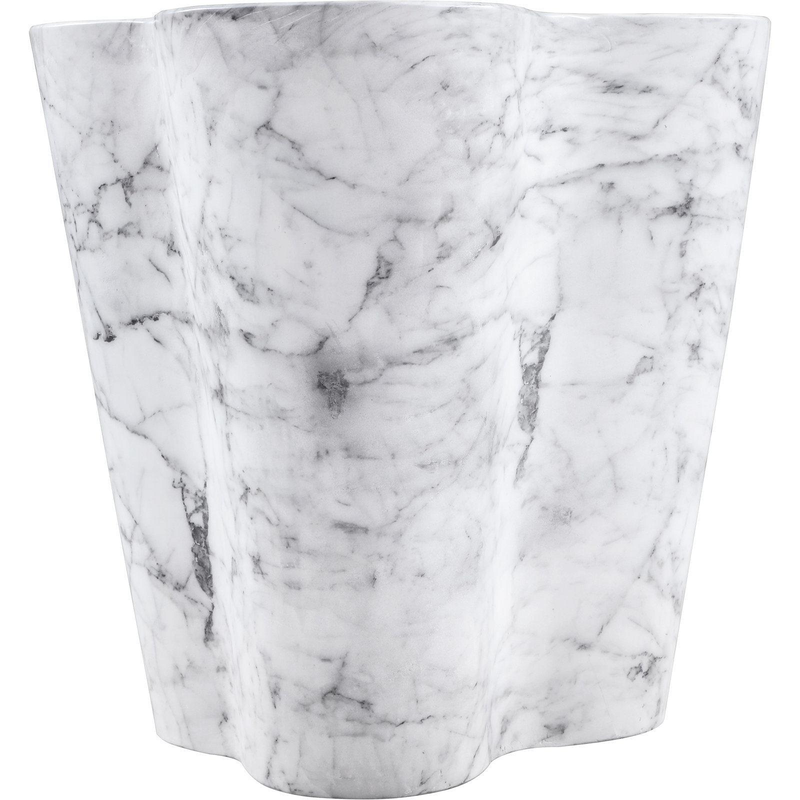 Barrett Slab Table, 22" H x 22" W x 18" D, White