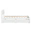 Structure de lit simple avec détails blanc crème - Élégante pièce maîtresse de la chambre à coucher à 2 tiroirs