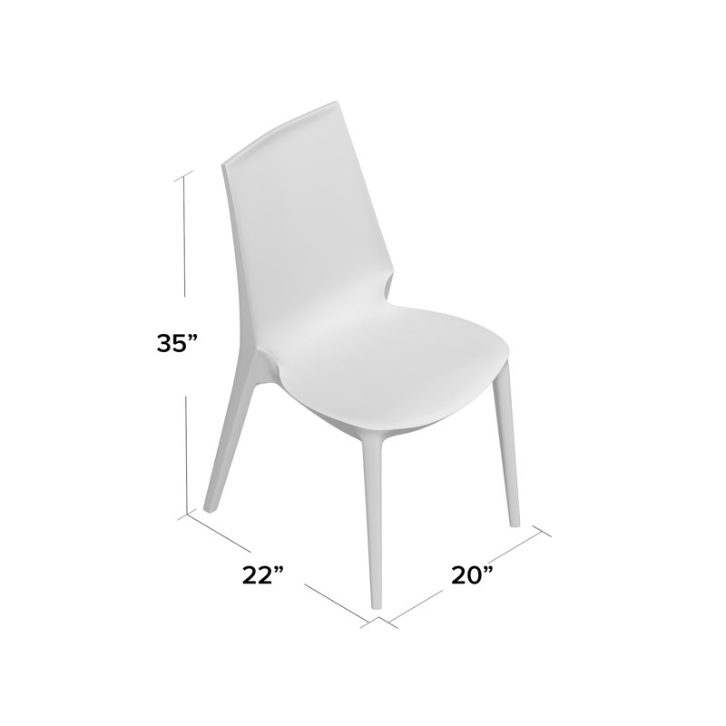 Chaise de patio Gerena, blanc