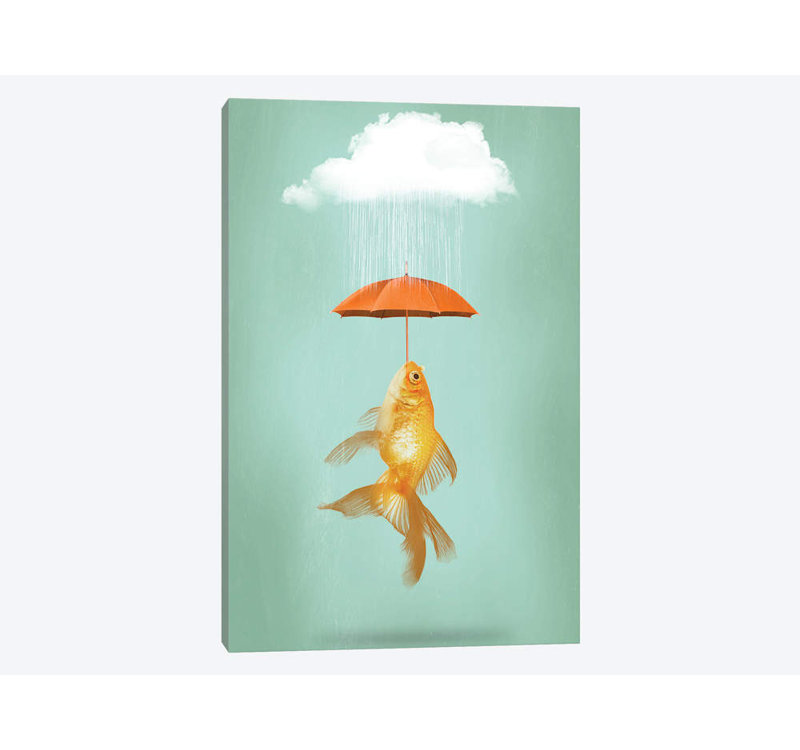 " Fish Cover " by Vin Zzep, 26" H x 18" W x 1.5" D, Wrapped Canvas, No Mat