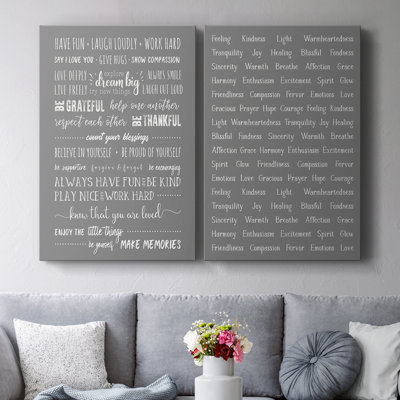 «Count Your Blessings» - Toile tendue avec châssis de qualité supérieure - Prêt à être accroché