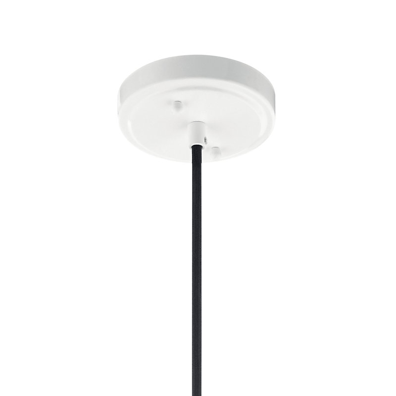 Porterfield 1-Light 10.75" White Metal Pendant, White