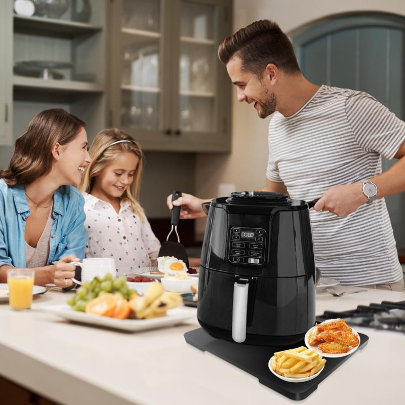 Curseur d'appoint en bambou à 360 ° pour appareils de cuisine, pour accessoires de machine à expresso, noir, Noir
