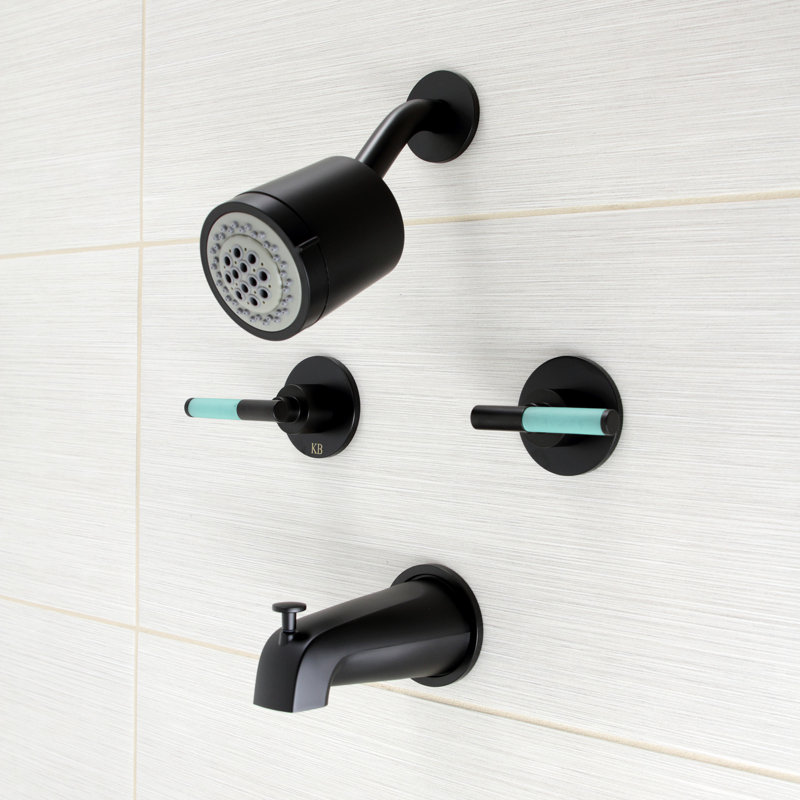 Robinet de baignoire et douche Kaiser, Noir mat