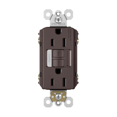 radiant 15 Amp Tamper Resistant Self Test GFCI Outlet and Night Light