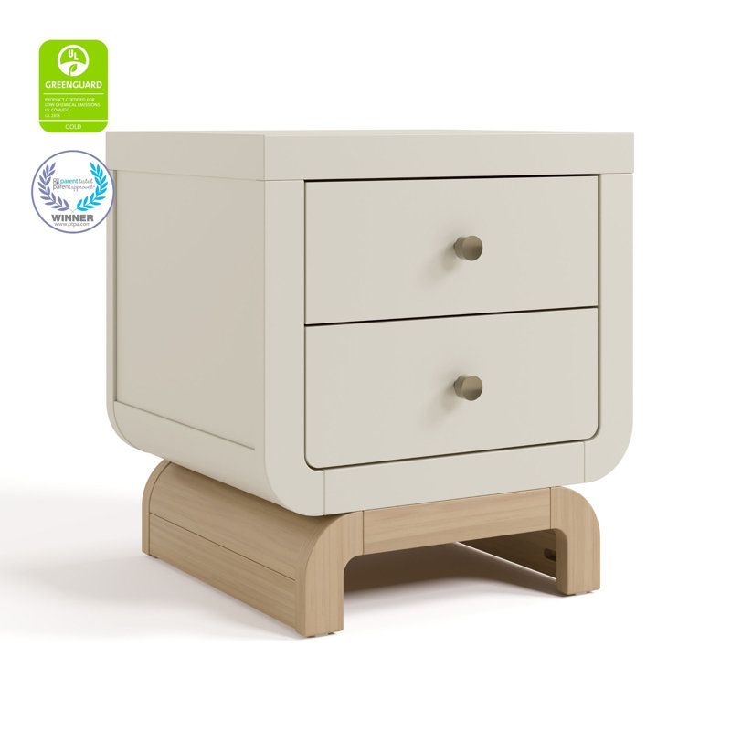 Santorini 2 Drawer Nightstand, Frosted Oat