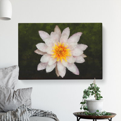 White Lily Flower - Wrapped Canvas