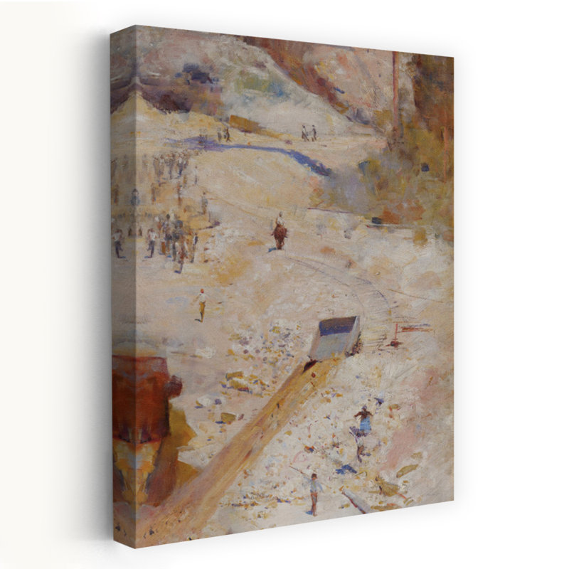 «The Old Mine», art contemporain au pinceau impressionniste, H 24 po x l 16 po