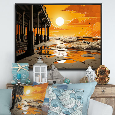 Aliyani Beach Pier Point de vue Papercut V - impression