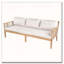 Ensemble de canapé d'extérieur en bois d'acacia 3 places avec 2 tables basses