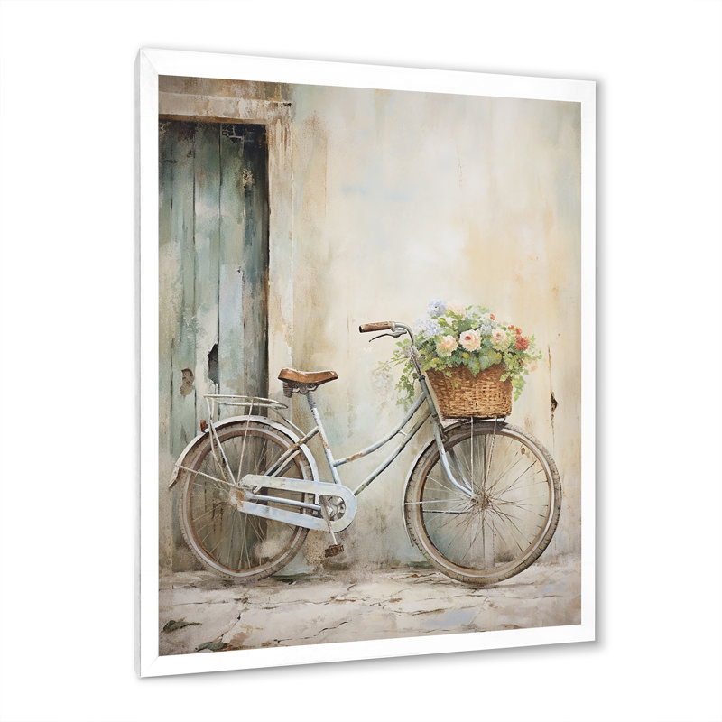 Bernet vélos Peaceful Rides II - impression, H 32 po x l 24 po x P 1 po, Cadre photo blanc