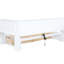 Lit de jour simple blanc avec tiroirs et connexions de rangement-870264111