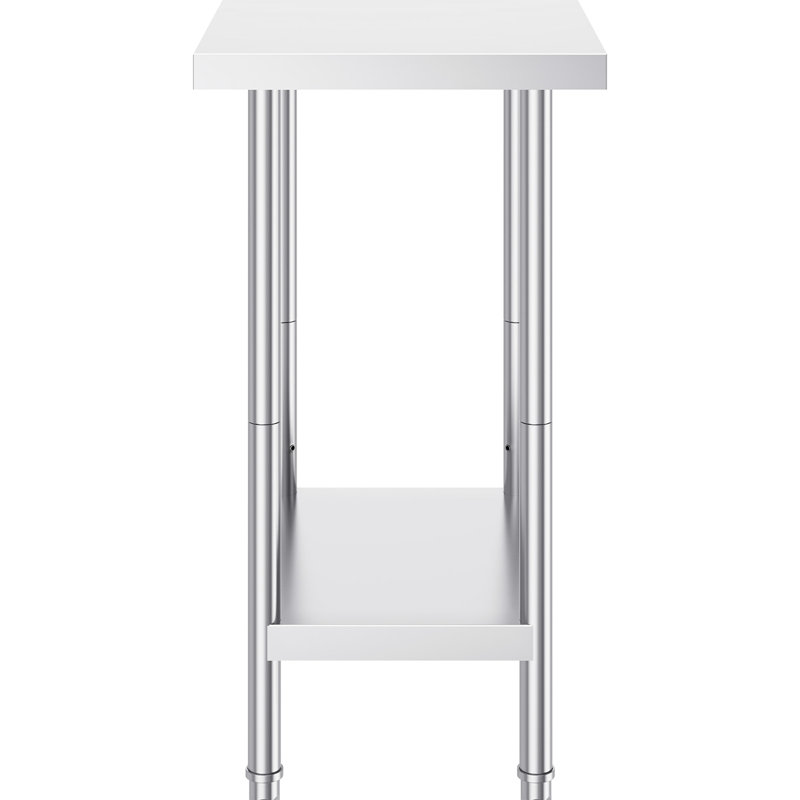 Table de travail à 3 niveaux à hauteur réglable en acier inoxydable 24 x 18 34 po