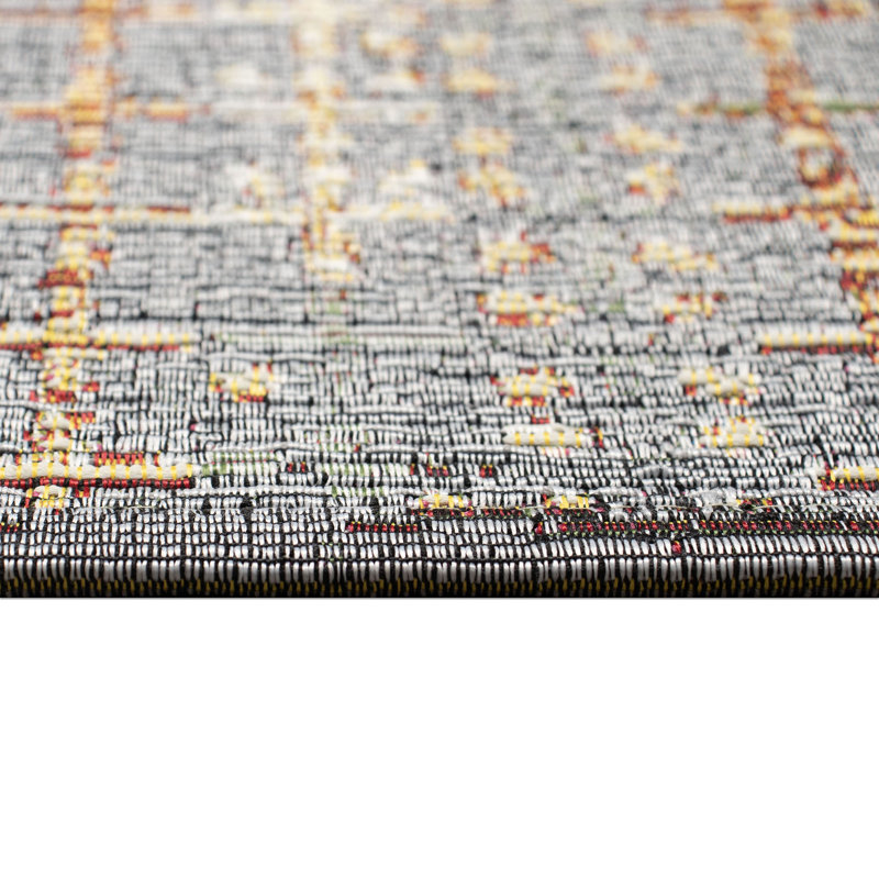 Tapis intérieur / extérieur Joub Sienna, Rectangle 7 pi 10 po x 9 pi 10 po