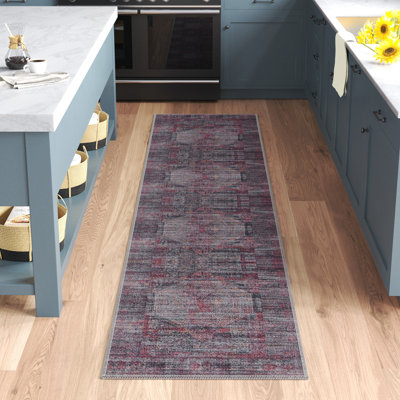 Tapis Hazelip - rouge et noir