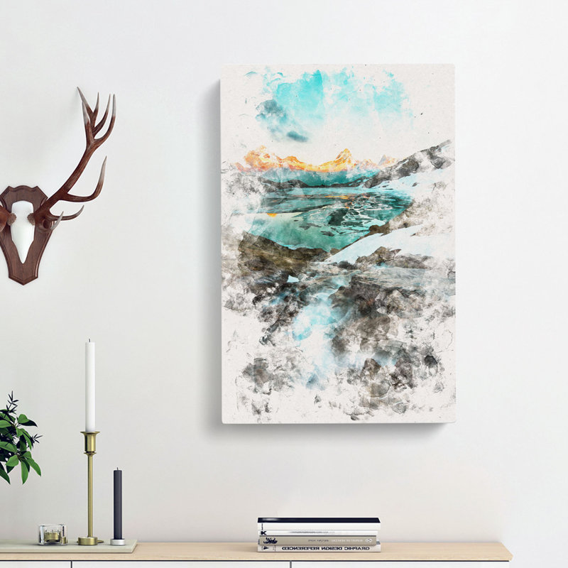 Mountain View In Switzerland - Wrapped Canvas, 60cm H x 40cm W x 3cm D