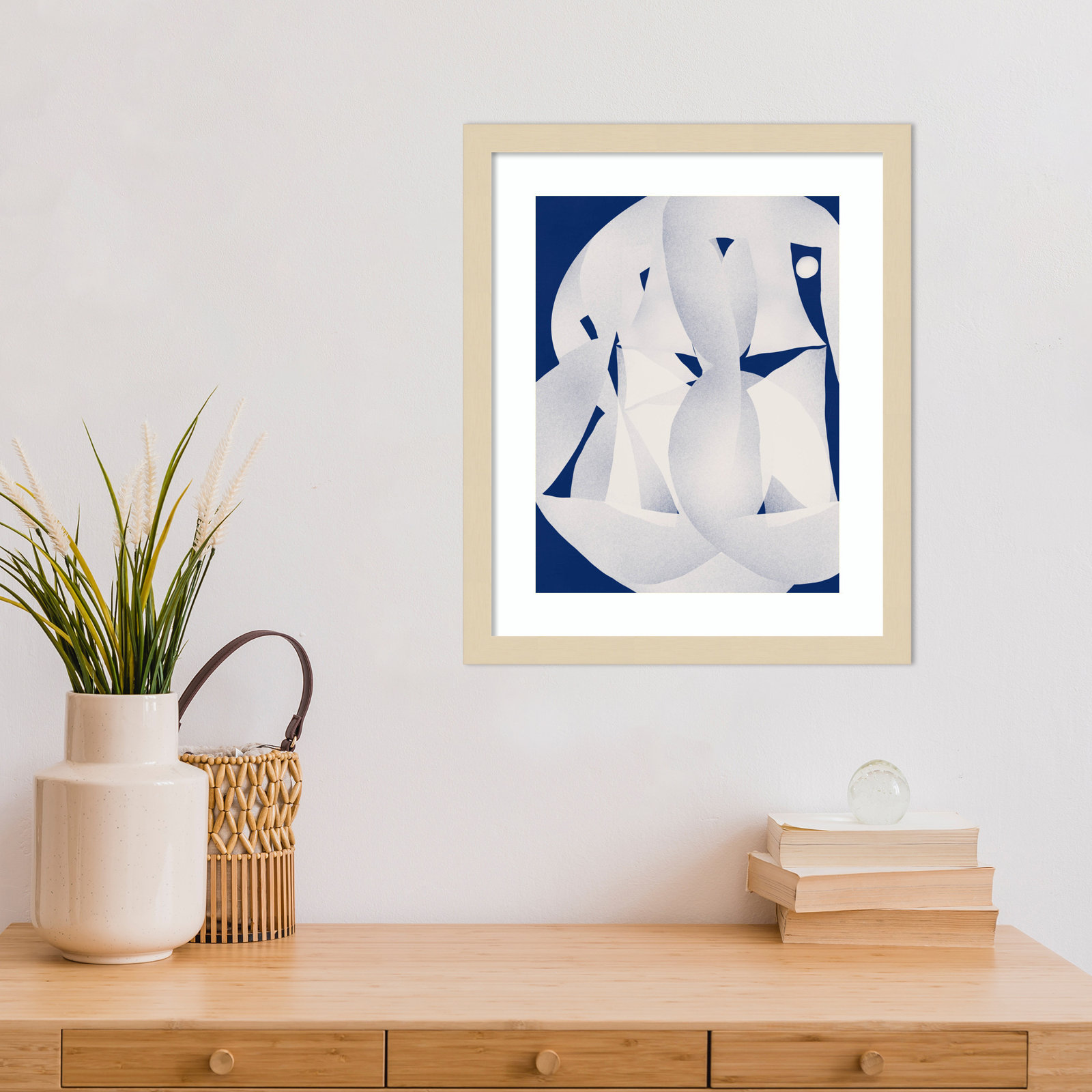 Paper Sculpture Abstract by Little Dean Wood Framed Wall Art Print, Brown, 17" H x 14" W