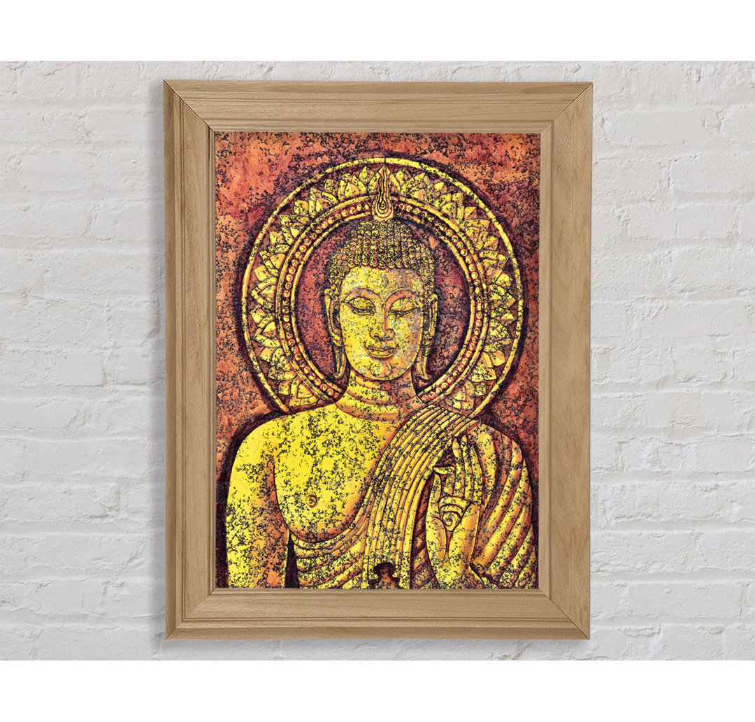 Goldener Buddha 1 - Einzelner Bilderrahmen Kunstdrucke