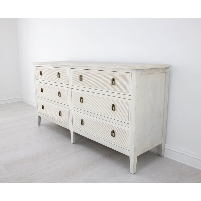 Mason 6 - Drawer Solid Wood Dresser, Light Oak