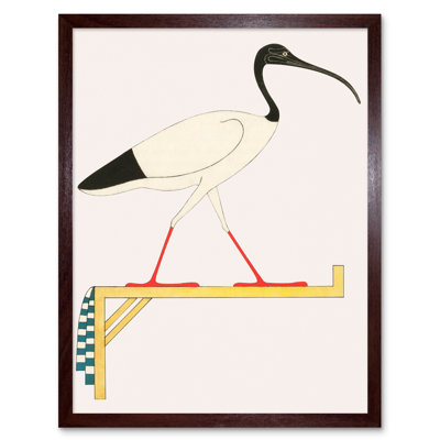 Sacred Ibis Bird Thoth Egyptian Vintage - Print