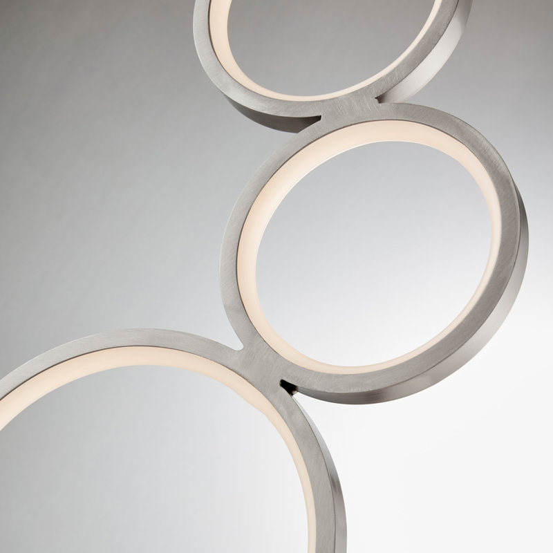 Lampe fantaisie Dunlo, Nickel brossé