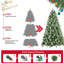 Arbre de Noël 7,5 pi avec lumières à DEL blanc chaud et pommes de pin, conception à branches articulées, arbre de Noël réaliste-411843768