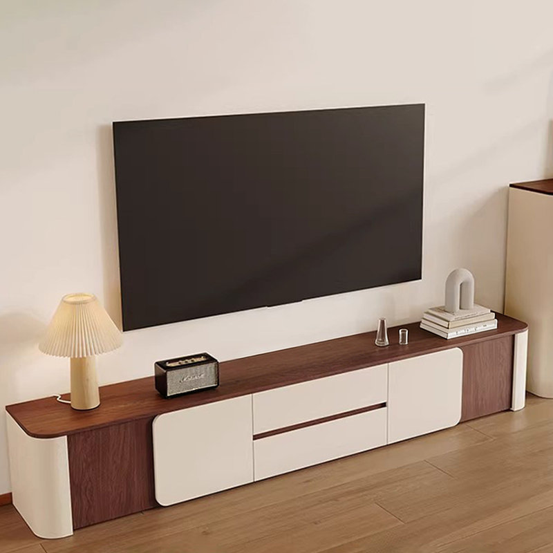 Meuble télé moderne en bois manufacturé beige, 94.49