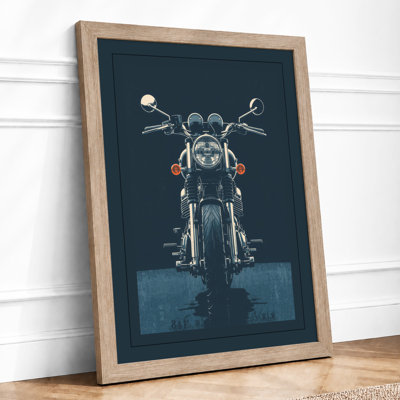 Motorcycle Head-On Modern - Print