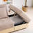 Convertible Sleeper Sofa Couch,Multifunctional Double Folding Sofa Bed,Storage Ottoman And Sofa Arm With  Box And Drawer, Drop Down Table With 2Cup Holders For Living Room,Apartment,Office-1001094362
