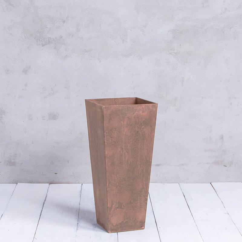 Sewickly Pot Planter, Rust, 35.5" H x 16" W x 16" D