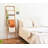 Elegant Dark Wood Ladder Towel Rack-1917266133