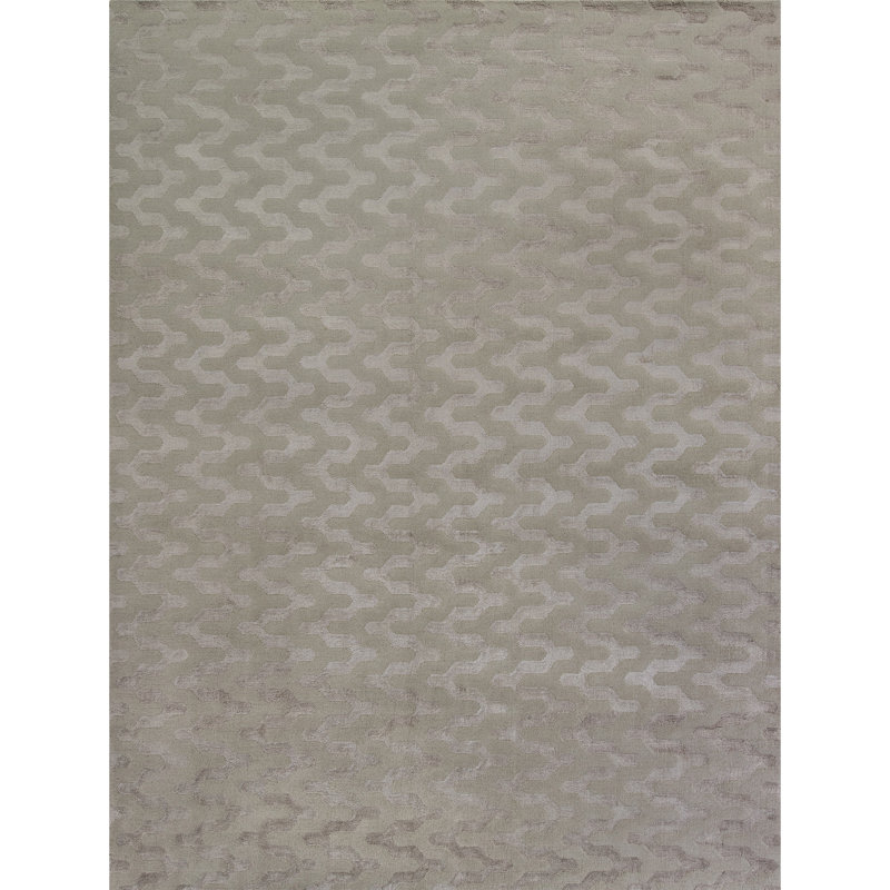 Hand Knotted Area Rug in Melon, Rectangle 6' x 9'
