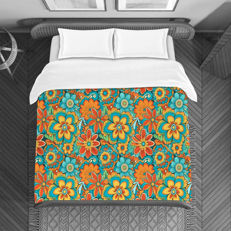Housse de couette Hippie Bedding Styles - bleu, Housse de couette pour lit simple