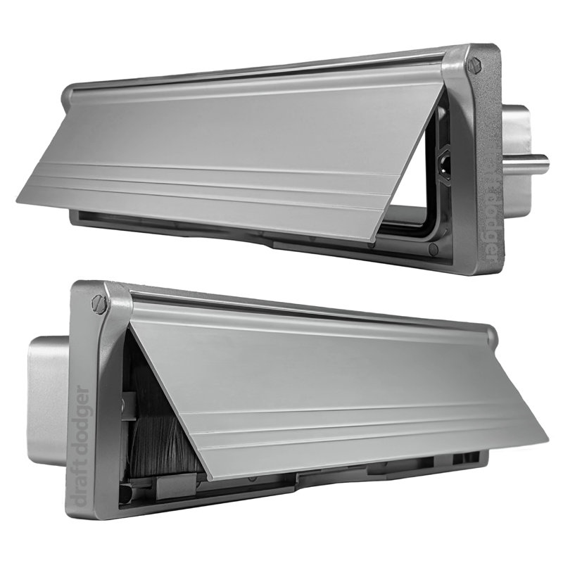 Fente de courrier télescopique universelle, Standard (10,75 po), Argent satiné