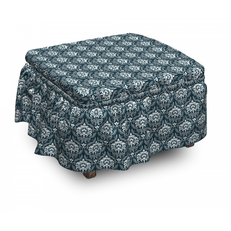 Box Cushion Ottoman Slipcover
